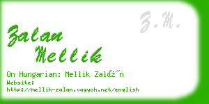 zalan mellik business card